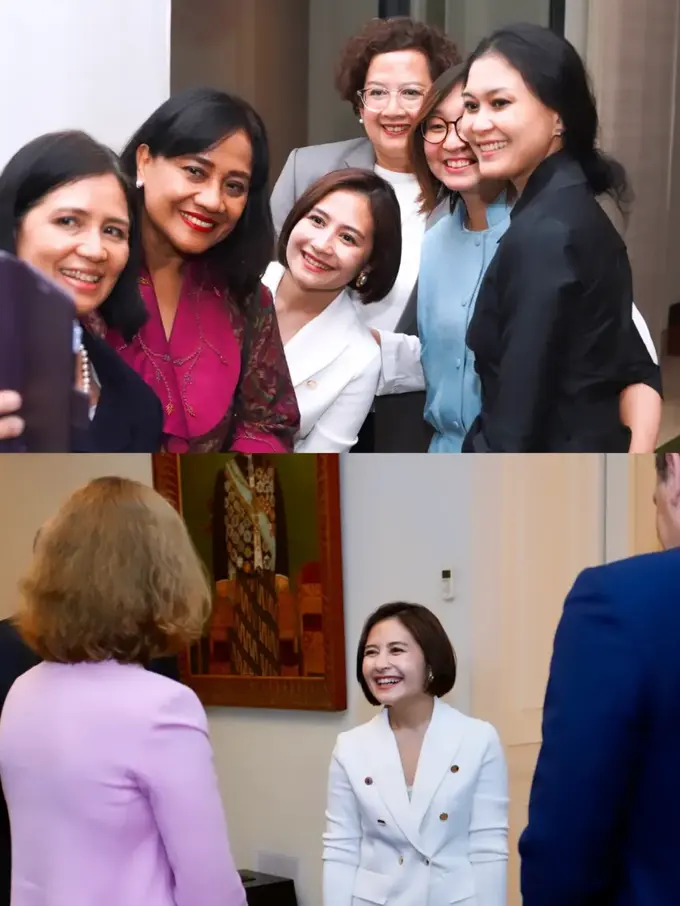 Aura Lady Boss Prilly Latuconsina Saat Diskusi Bersama Kedubes Prancis, Elegan dengan Bob Pendek dan Birkin Ikonis