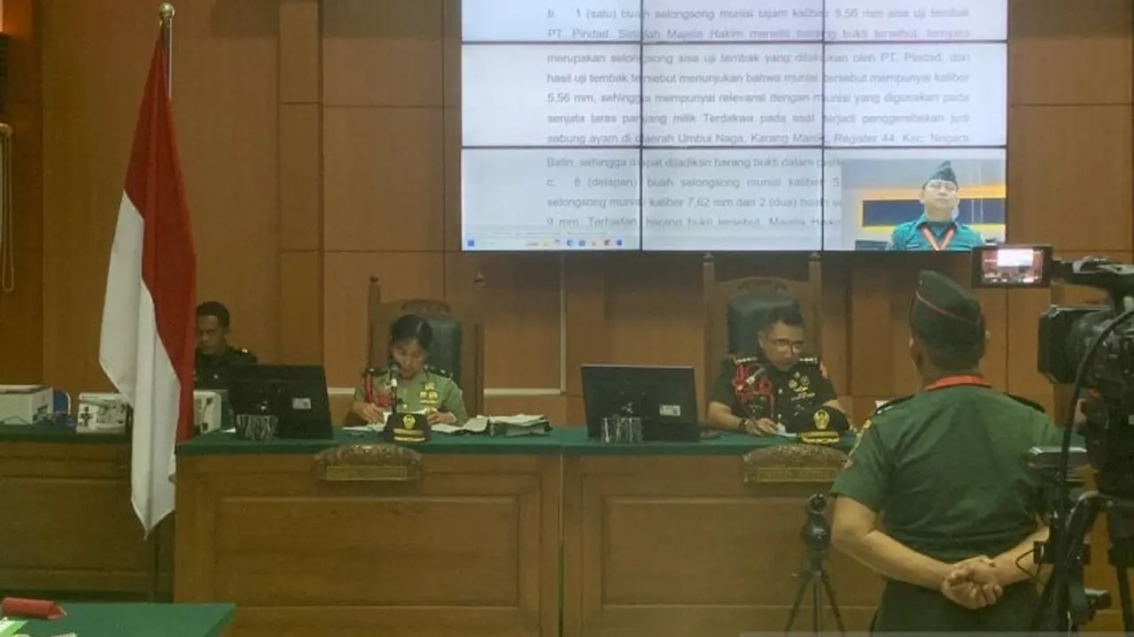 Kopral Dua Bazarsah divonis hukuman mati dalam kasus penembakan tiga polisi di lokasi judi sabung ayam, Kabupaten Way Kanan, Lampung