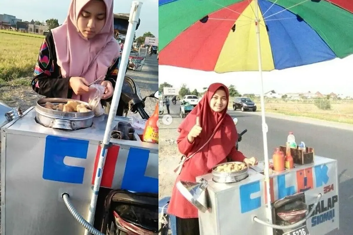 pedagang cilok cantik