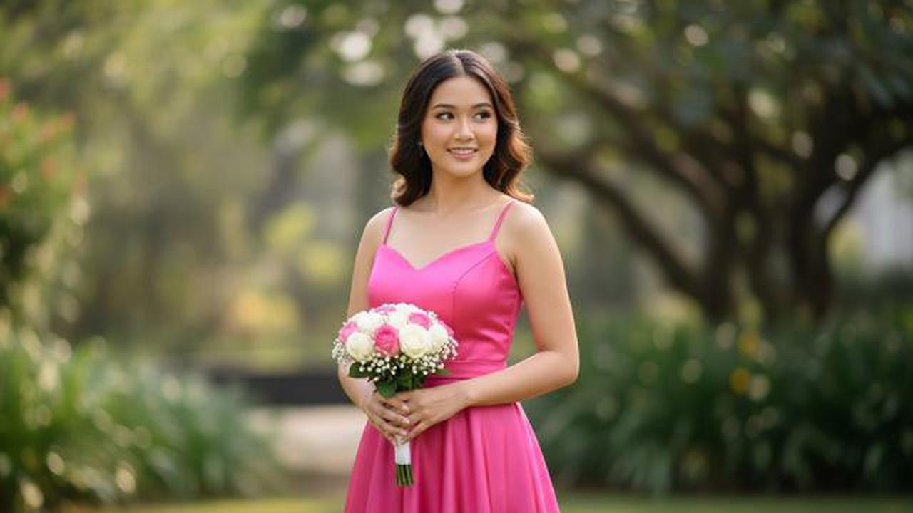 7 Inspirasi Model Baju Bridesmaid Warna Pink Fanta, Tampil Cerah dan Modern