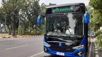 TransJakarta uji bus listrik. (Merdeka.com/Yayu Agustini Rahayu)