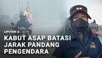 Berhati-hatilah saat melintasi jalan Lintas Timur Sumatra. Karena kabut asap akibat kebakaran lahan membuat jarak pandang pengendara kini menjadi terbatas.