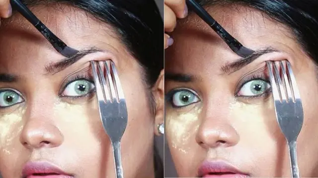 9 Cara Nyeleneh Wanita Bikin Alis, Ada yang Pakai Hanger Jemuran