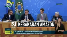 Presiden Brasil Jair Bolsonaro mengancam pegawainya yang dianggap menyebar berita tidak benar terkait kebakaran hutan Amazon. Bolsonaro merasa laporan satelit Brasil telah dimanipulasi.