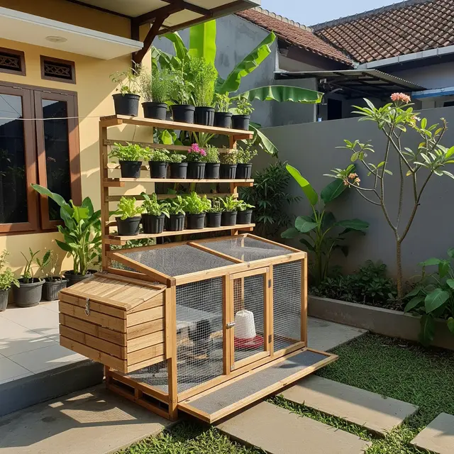 6 Desain Kandang Ayam yang Bisa Jadi Rak Tanaman, Urban Farming di Lahan Sempit