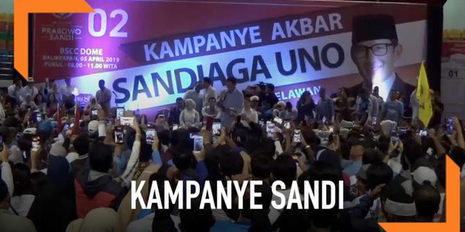 VIDEO: Kampanye di Kaltim, Sandiaga Janji Bawa Perubahan