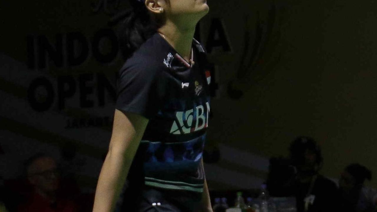 Gregoria mengandaskan Putri KW dengan skor&nbsp;21-14 dan 21-17.&nbsp;Foto: Liputan6.com/Herman Zakharia
