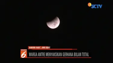 Fenomena gerhana bulan total dengan durasi terlama menarik perhatian masyarakat. Warga Lembang, Bandung Barat, rela menunggu dengan gelar tenda di Imah Noong.