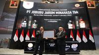 Pencatatan perdana saham PT Jobubu Jarum Minahasa Tbk, Jumat (6/1/2023) (Foto: BEI)