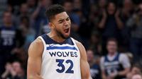 Bintang NBA yang membela Minnesota Timberwolves Karl-Anthony Towns. (AP Photo/Jim Mone)
