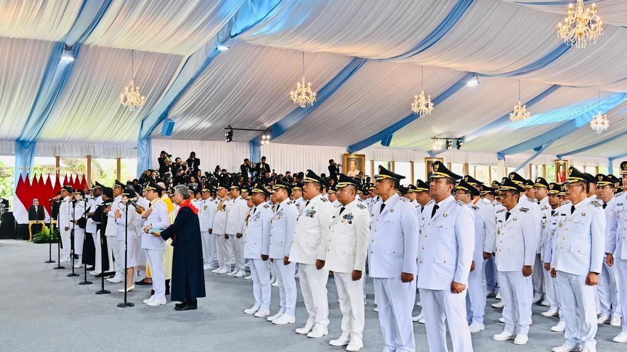Prabowo lantik kepala daerah di Istana Merdeka