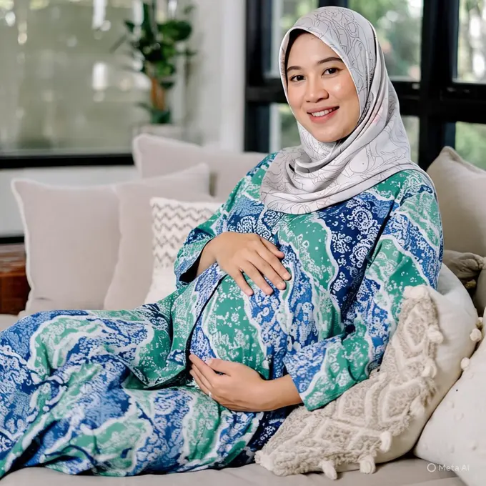 Model Tunik Batik Ibu Hamil