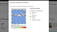 Gempa Hari Ini Minggu 27 Oktober 2024 di Indonesia: Pagi Tadi Getarkan Sumbawa Barat NTB