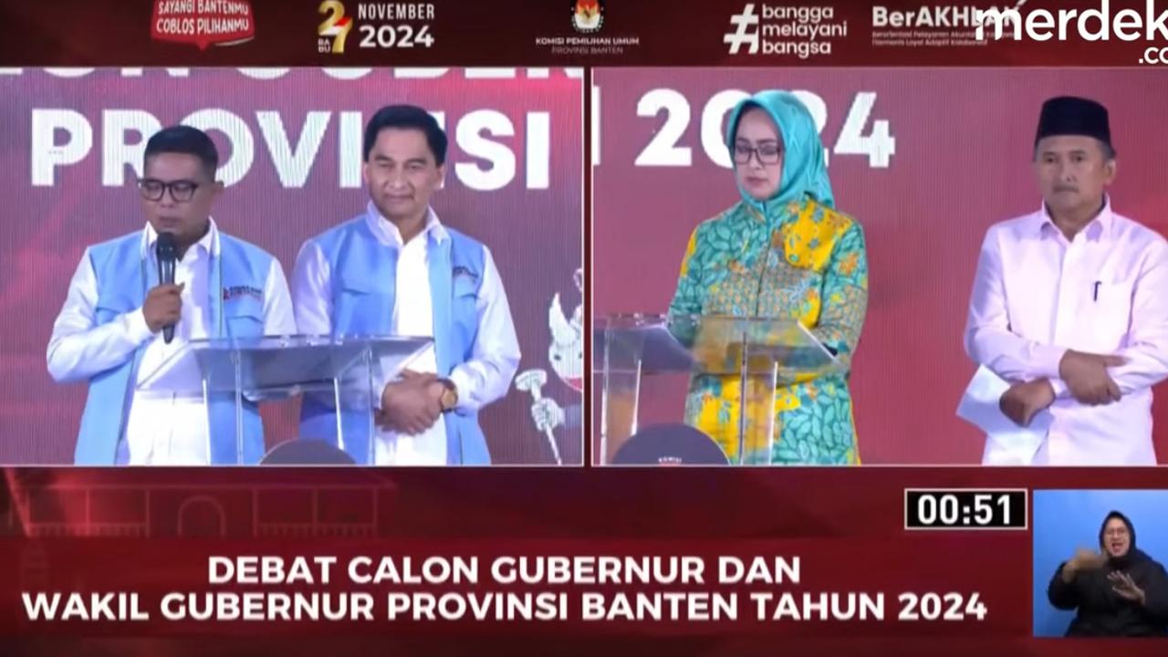 Debat Pilkada Banten soal Stunting: Ade Sumardi Bicara Hulu ke Hilir, Dimyati Bawa Nama Prabowo Bikin Penonton Riuh