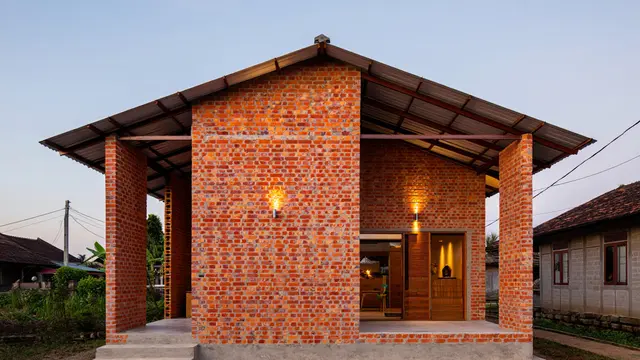 Model Rumah Kecil Sederhana yang Cantik di Kampung/Ilustrasi gambar AI