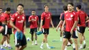Pemain Timnas Indonesia, Mauro Zijlstra tampak dalam latihan resmi menjelang FIFA Matchday melawan Chinese Taipei di Stadion Gelora Bung Tomo, Surabaya, Kamis (04/09/2025). (Bola.com/Abdul Aziz)