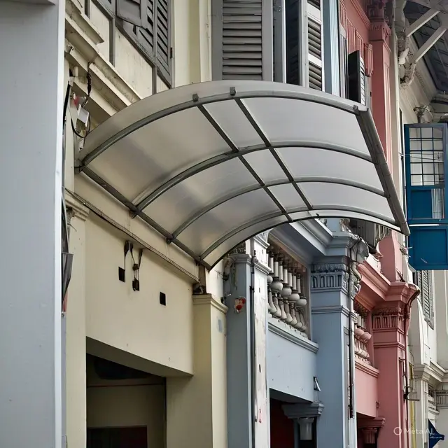 Kanopi baja ringan model lengkung (Image by Meta AI)