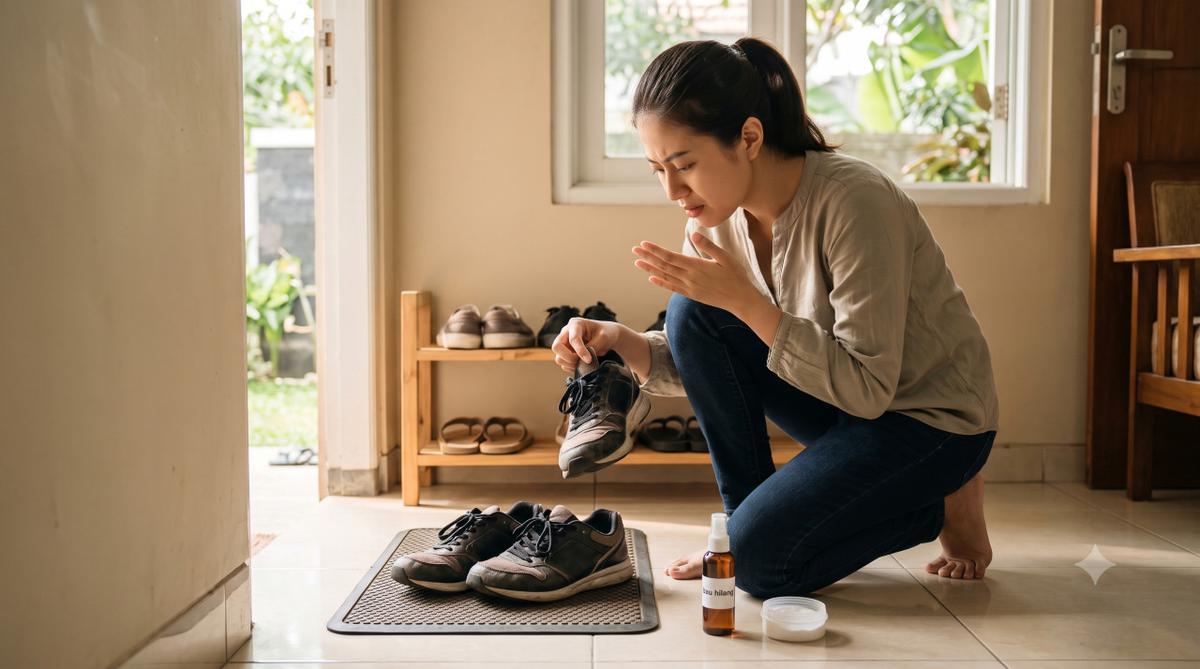 Trik Menghilangkan Bau Sepatu di Dalam Rumah