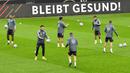 Para pemain Jerman saat sesi latihan jelang laga persahabatan di Koln, Rabu (7/10/2020). Jerman akan berhadapan dengan Turki. (AP Photo/Martin Meissner)