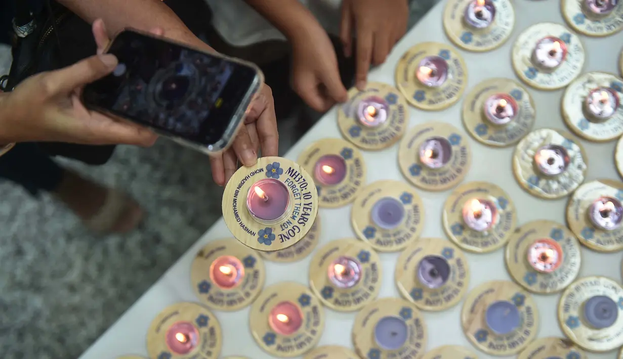 Pesawat Malaysia Airlines MH370 membawa 227 penumpang dan 12 awak menghilang dari layar radar dalam perjalanan dari Kuala Lumpur menuju Beijing pada 8 Maret 2014. (Arif Kartono/AFP)