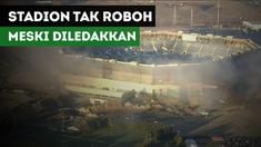 Stadion Silverdome, bekas markas Detroit Pistons tetap berdiri meski telah diledakkan.