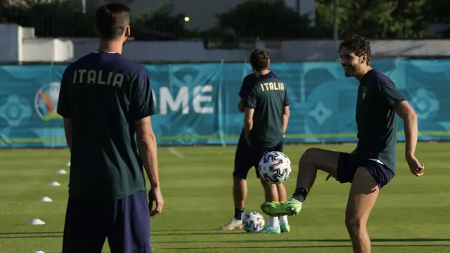 Sesi Latihan jelang Euro 2020 Italia Vs Swiss