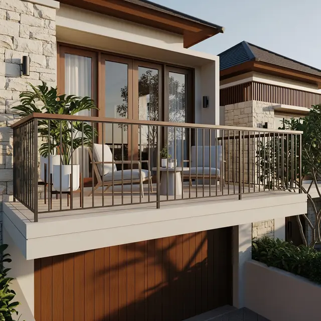 Model Balkon di Atas Garasi Rumah Minimalis