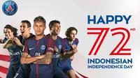 PSG mengucapkan HUT ke-72 RI. (Dok. Twitter PSG). 