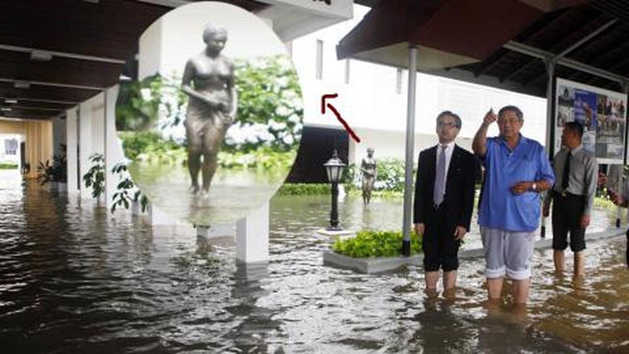JK: Banjir Jakarta karena hujan, bukan patung bugil di Istana