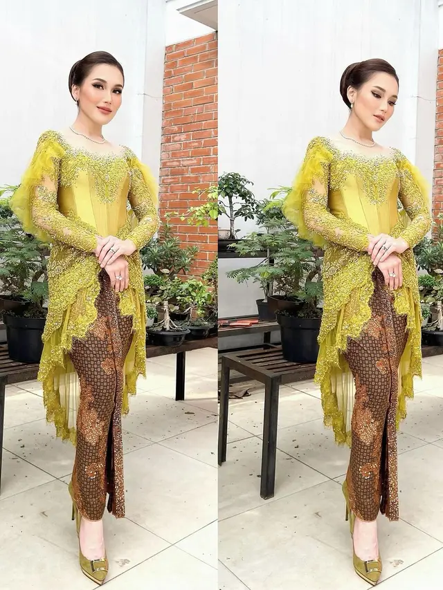 6 Potret Ayu Ting Ting dengan Kebaya dan Makeup Flawless saat Kondangan