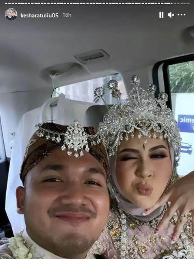 7 Potret Detail Makeup dan Busana Pernikahan Kesha Ratuliu, Pakai Adat Sunda