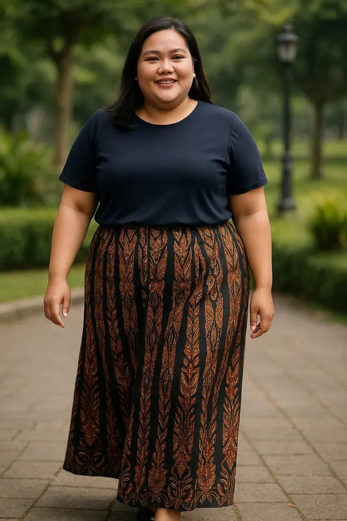 12 Model Batik Wanita Gemuk yang Modis 2025, Nyaman dan Percaya Diri Sepanjang Hari