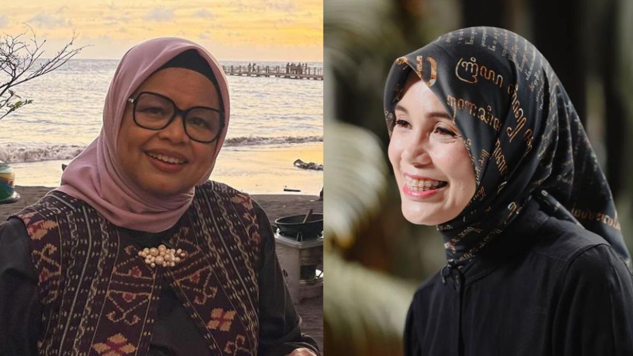 Gaya busana 2 calon ibu negara yaitu Fery Farhati dan Siti Atiqoh.