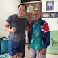 Levi Rumbewas (kanan) mantan atlet binaraga yang jug ayah dari atlet angkat besi Lisa Rumbewas.&nbsp; foto: Instagram @binaraga_indonesia