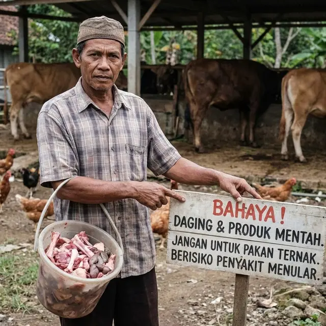 Sisa Daging dan Produk Hewani Mentah (Gemini AI)