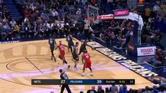 Berita video game recap NBA 2017-2018 antara New Orleans Pelicans melawan Brooklyn Nets dengan skor 128-113.