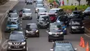 Kendaraan melintas di kawasan Sudirman, Jakarta, (15/5). Wacana Tersebut usai dihapusnya sistem three in one mulai 16 Mei 2016 dan menunggu berlakunya sistem Electronic Road Pricing (ERP) yang baru terlaksana pada 2017. (Liputan6.com/Helmi Afandi)