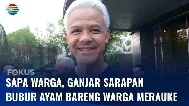 VIDEO: Olahraga dan Sarapan Bersama Warga, Ganjar Optimistis Menang di Papua Selatan