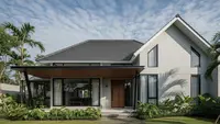 4 Model Rumah Minimalis dengan Atap Kombinasi Pelana dan Kanopi Modern yang Fungsional