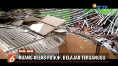 Ruang kelas SDN 5 Neglasari Dramaga di Bogor roboh, kegiatan belajar mengajar terganggu.