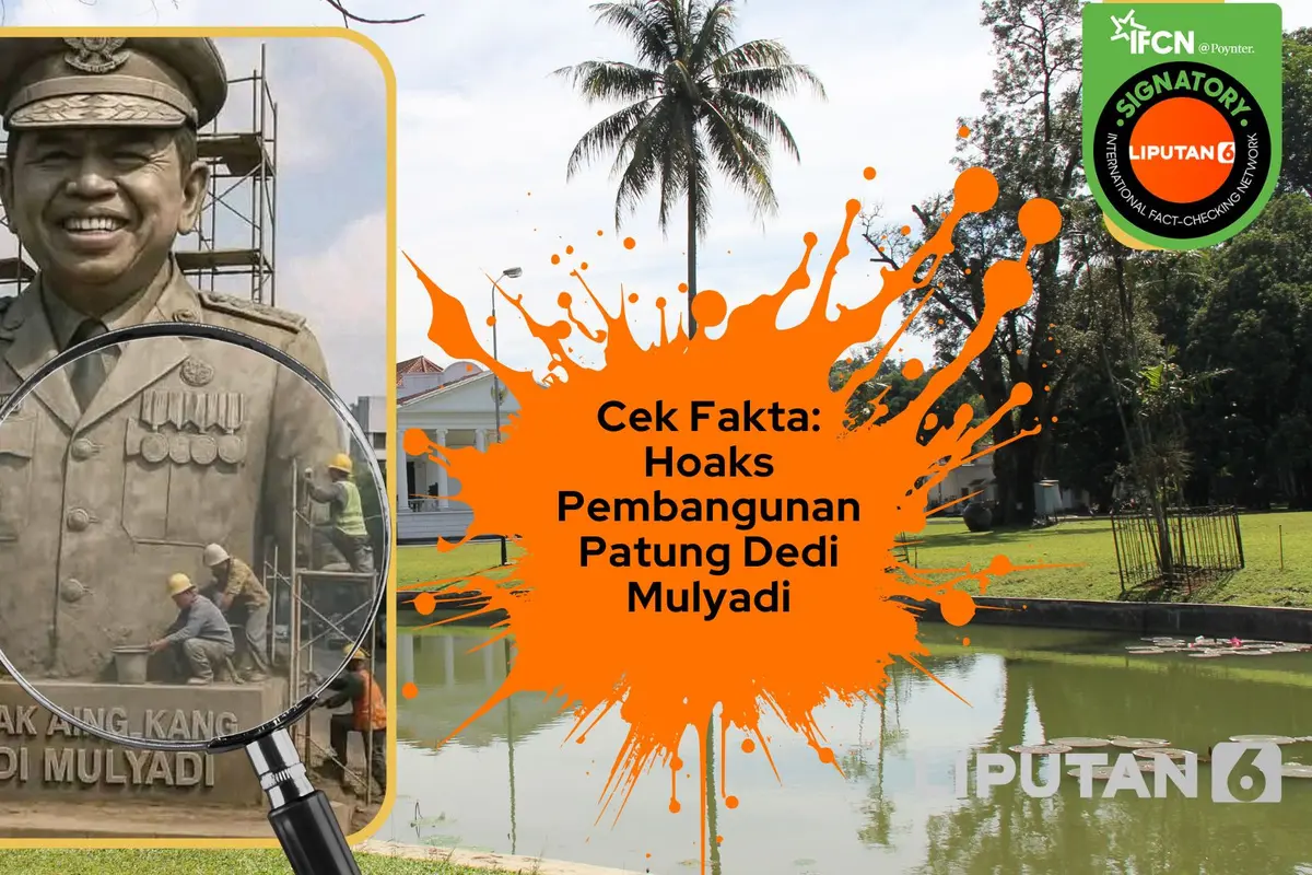 Cek Fakta Hoaks Pembangunan Patung Dedi Mulyadi. (Ilustrasi)