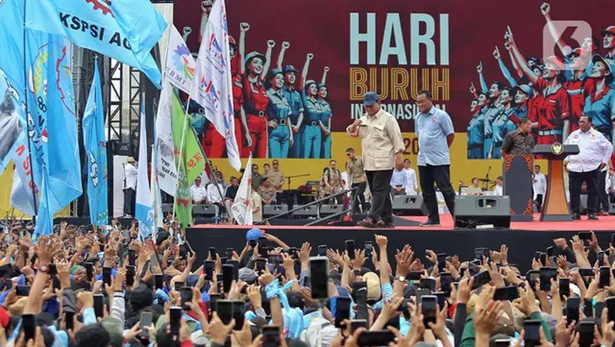 Momen Kali Kedua Presiden RI Hadiri Perayaan Hari Buruh Internasional