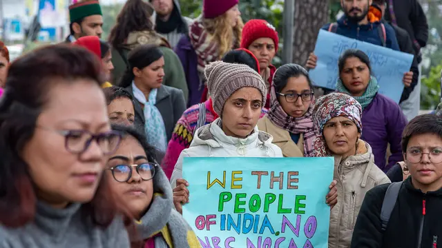 Demontrasi UU Kewarganegaraan Anti Islam di India.