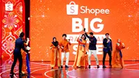 Atta &amp; Aurel bersama Al &amp; Andin dan Lesti &amp; Billar memainkan Goyang Shopee COD, games interaktif favorit pengguna.