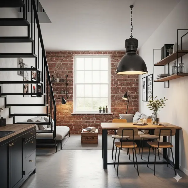 Rumah Kecil 4x6 Meter dengan Konsep Open Space (Image by Gemini AI)