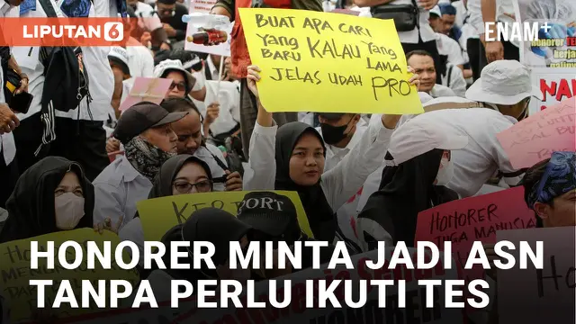 Demo di Depan DPR, Tenaga Honorer Lintas Profesi Minta Diangkat Jadi ASN