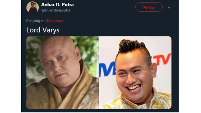 GoT versi dangdut (Sumber: Twitter/yeyekuye)