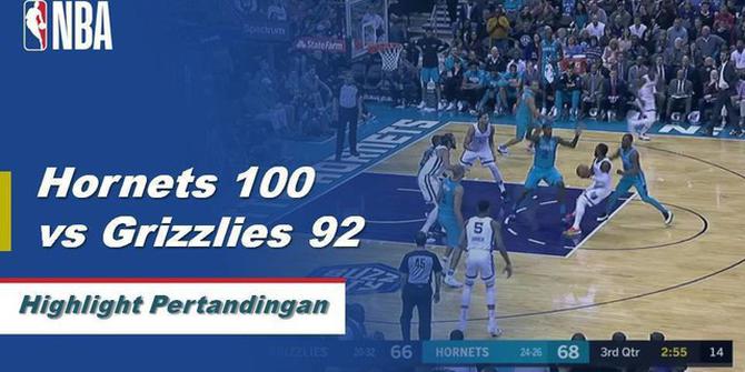 Cuplikan Hasil Pertandingan NBA : Hornets 100 vs Grizzlies 92