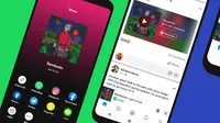 Kehadiran fitur miniplayer Spotify yang kini bisa diakses langsung dari aplikasi Facebook. (Foto: Spotify)