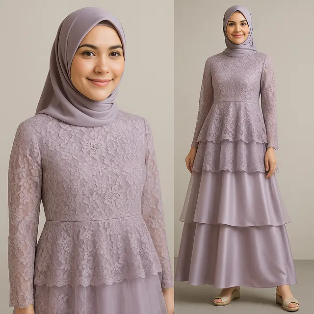 Model Gamis Brokat Mewah dan Elegan yang Lagi Tren/Ilustrasi gambar AI